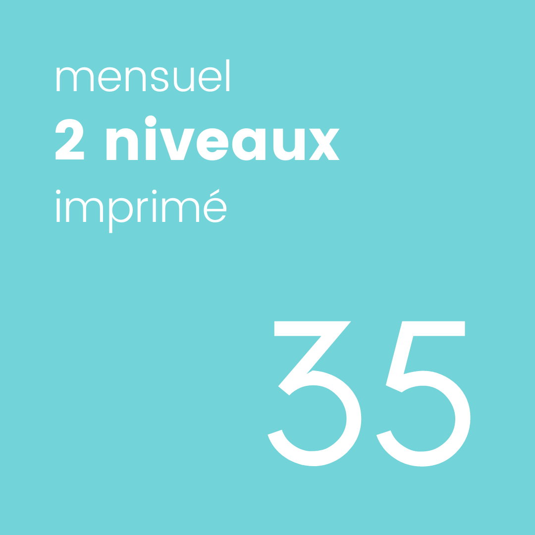 Mensuel double imprimé