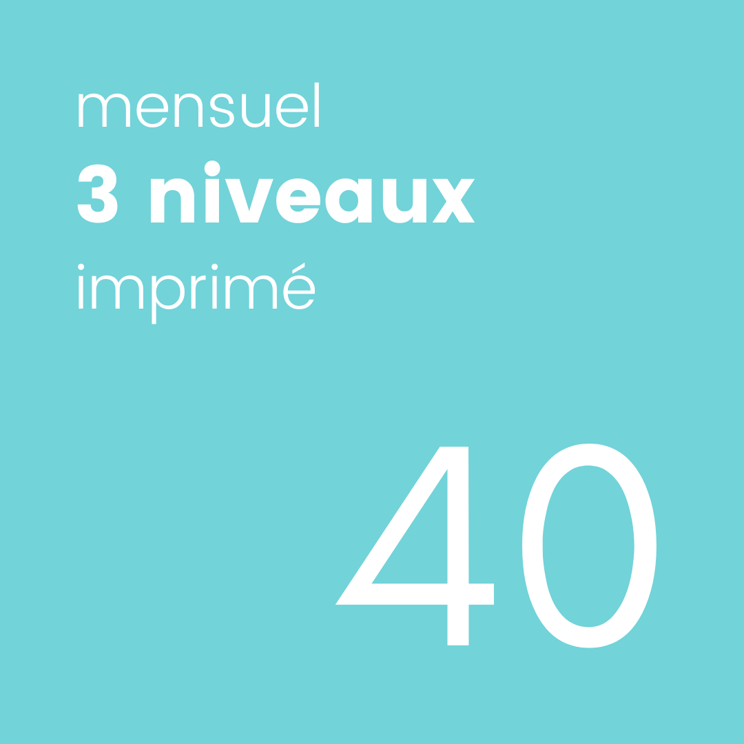 Mensuel triple imprimé